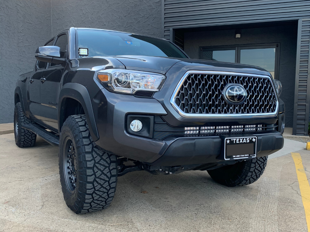 2016-2020 Toyota Tacoma 32 Lower Bumper Hidden LED Light Bar Brackets/Combo - Cali Raised LED