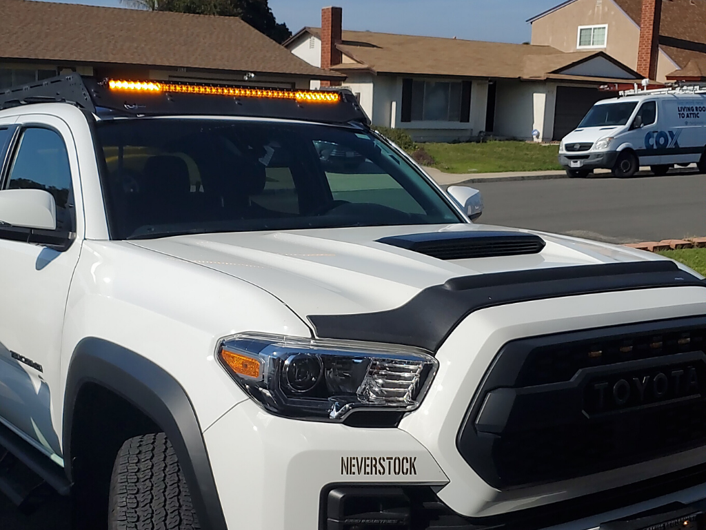 40" Cut-Out Prinsu Roof Rack Slim LED Light Bar Brackets/Combo - Cali Raised LED