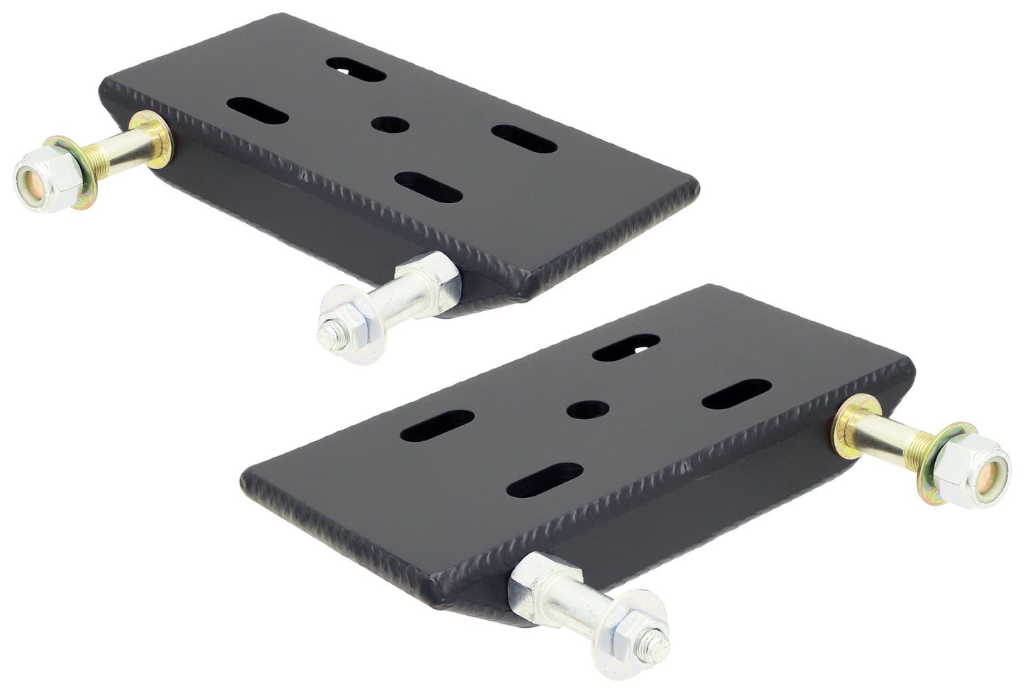 RockJock HD Leaf Spring Plates, For Use w/ 2 in. Springs, (Jeep CJ Front), Incl. Shock and Sway Bar Mounts, Pair