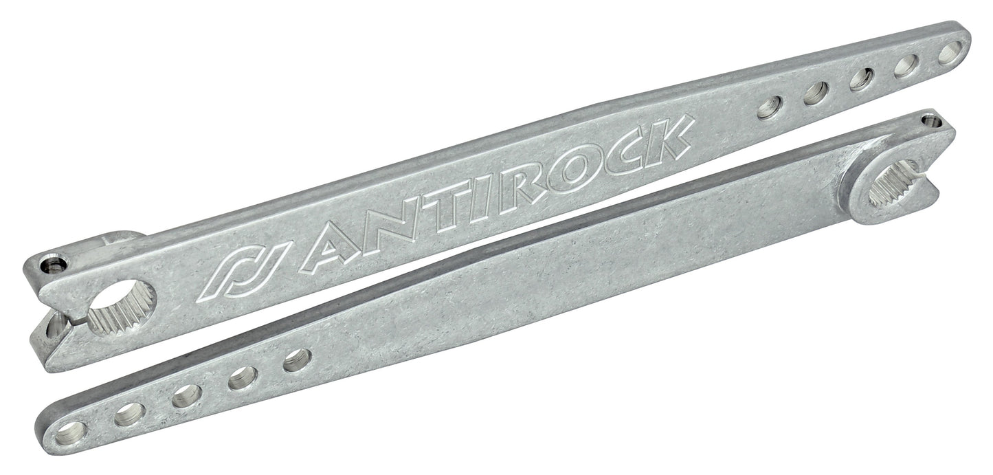 Antirock Aluminum Sway Bar Arms, 18 in. Long, Machined for TJ Front, Pair