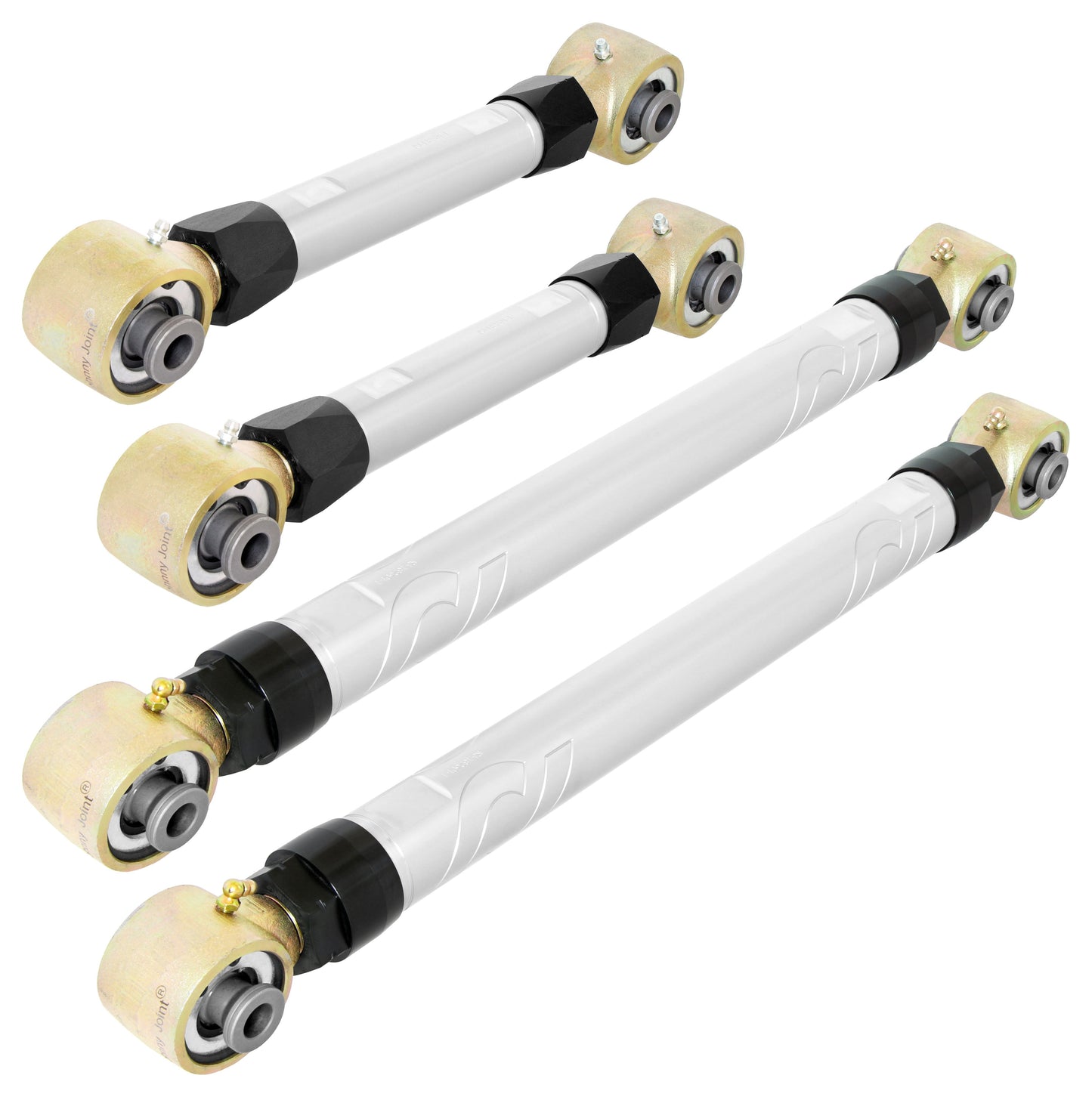 RockNut 21-Up Bronco Billet Aluminum Johnny Joint Rear Control Arm Set, Double Adjustable