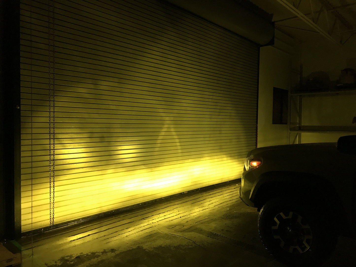 Tri-Color Fog Light Replacement Bulbs shining Amber light - Cali Raised LED