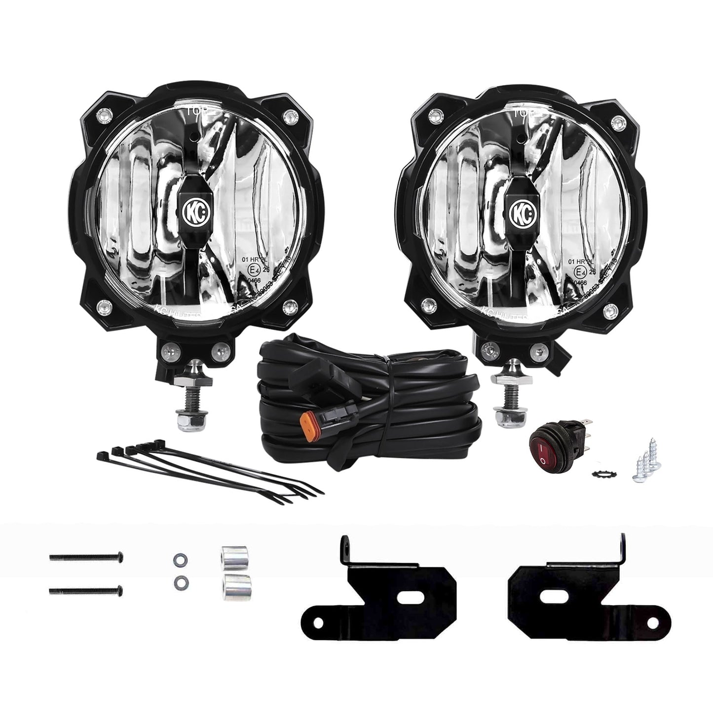 6" Pro6 Gravity® LED - Pillar Mount - 2-Light System - SAE/ECE - 20W Driving Beam - 18-21 Jeep JL / JT