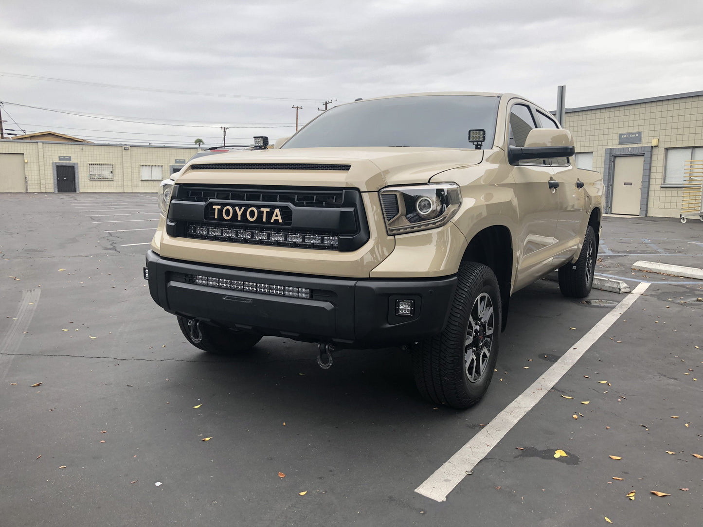 2014-2020 Toyota Tundra 32" Lower Bumper Hidden LED Light Bar Brackets/Combo - Cali Raised LED