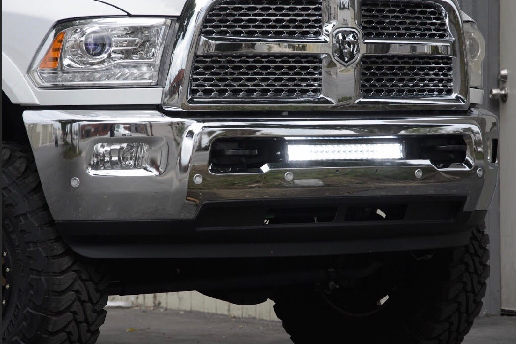 2010-2018 Dodge 2500/3500 22 Bumper Hidden LED Light Bar Brackets/Combo - Cali Raised LED
