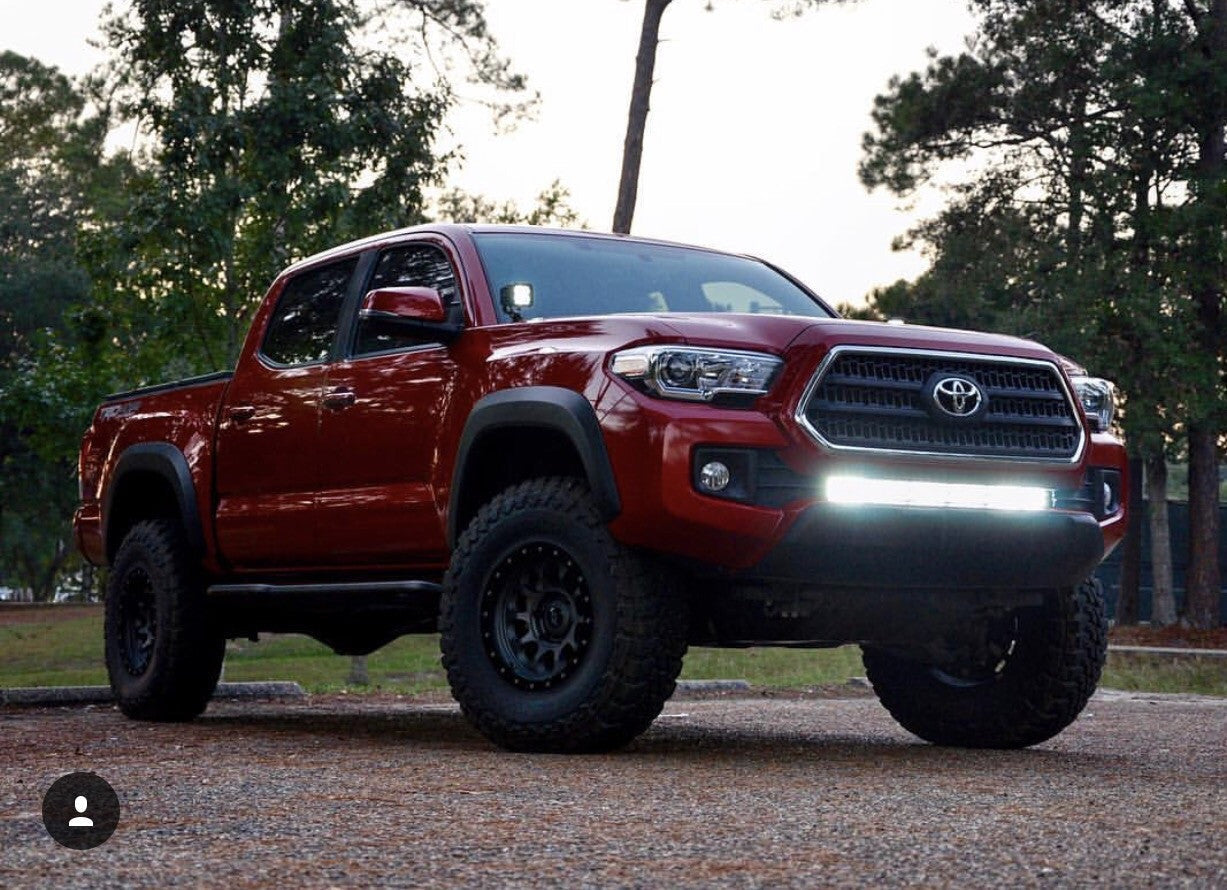 2016-2020 Toyota Tacoma 32 Lower Bumper Hidden LED Light Bar Brackets/Combo - Cali Raised LED