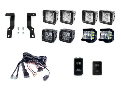 2005-2015 Toyota Tacoma Low Profile LED Ditch Light Brackets/Combo - Cali Raised LED