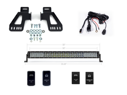 2016-2020 Toyota Tacoma 32" Upper Grille LED Light Bar Brackets/Combo - Cali Raised Led