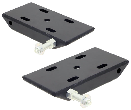 RockJock HD Leaf Spring Plates, For Use w/ 2 1/2 in. Springs, (Jeep YJ Front), Incl. Replaceable Sway Bar Mounts, Pair
