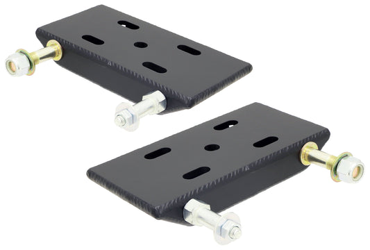 RockJock HD Leaf Spring Plates, For Use w/ 2 1/2 in. Springs, (Jeep YJ Front), Incl. Shock and Sway Bar Mounts, Pair