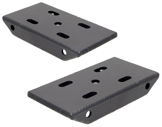 RockJock HD Leaf Spring Plates, For Use w/ 2 in. Springs (Jeep CJ Front), Pair