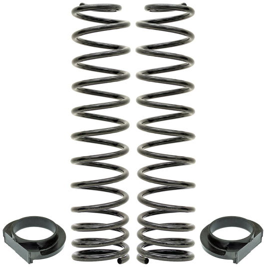 RockJock Front Coil Springs, JL, 4 in. Lift, Incl. Urethane Isolators, Pair