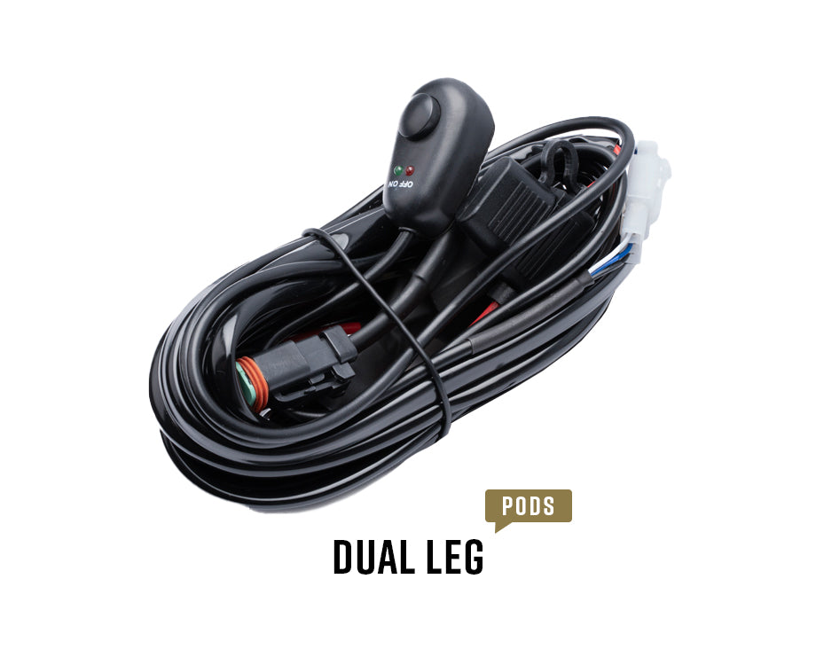 2010-2020 Lexus GX 460 Low Profile LED Ditch Light combo wiring harness - Cali Raised LED