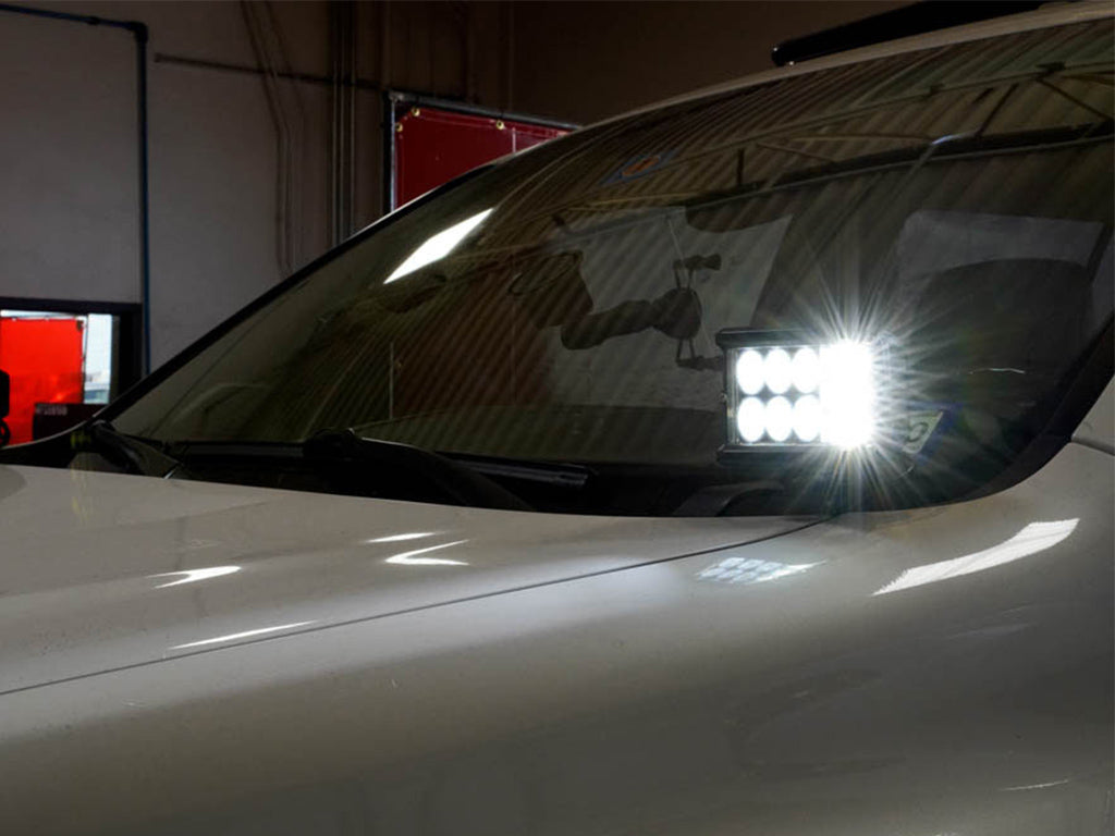 2010-2020 Lexus GX 460 Low Profile LED Side Projecting Ditch Light Mounted to White Vehicle - Cali Raised LED