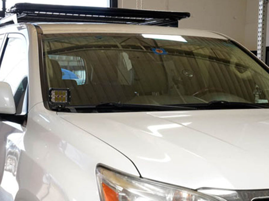 2010-2020 Lexus GX 460 Low Profile LED Side Projecting Ditch Light Mounted to White Vehicle - Cali Raised LED