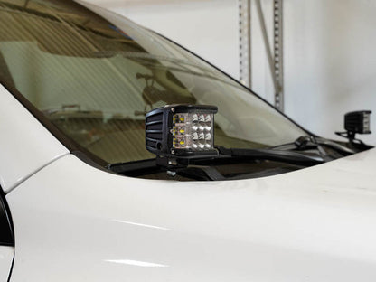 2010-2020 Lexus GX 460 Low Profile LED Side Projecting Ditch Light Mounted to White Vehicle - Cali Raised LED