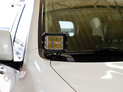 2010-2020 Lexus GX 460 Low Profile LED Side Projecting Ditch Light Mounted to White Vehicle - Cali Raised LED