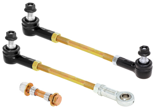 RockJock Adjustable Sway Bar End Link Kit for JL/JT Front (8 1/2 in. Long Rods w/ Sealed Rod Ends and Jam Nuts, pair)