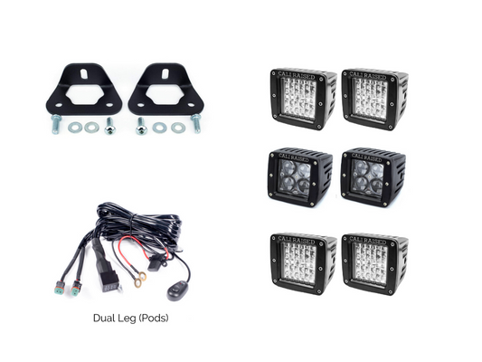 Toyota Truck Bed Rail LED Pod Brackets/Combo - Cali Raised LED