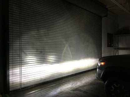 Tri-Color Fog Light Replacement Bulbs shining White light - Cali Raised LED