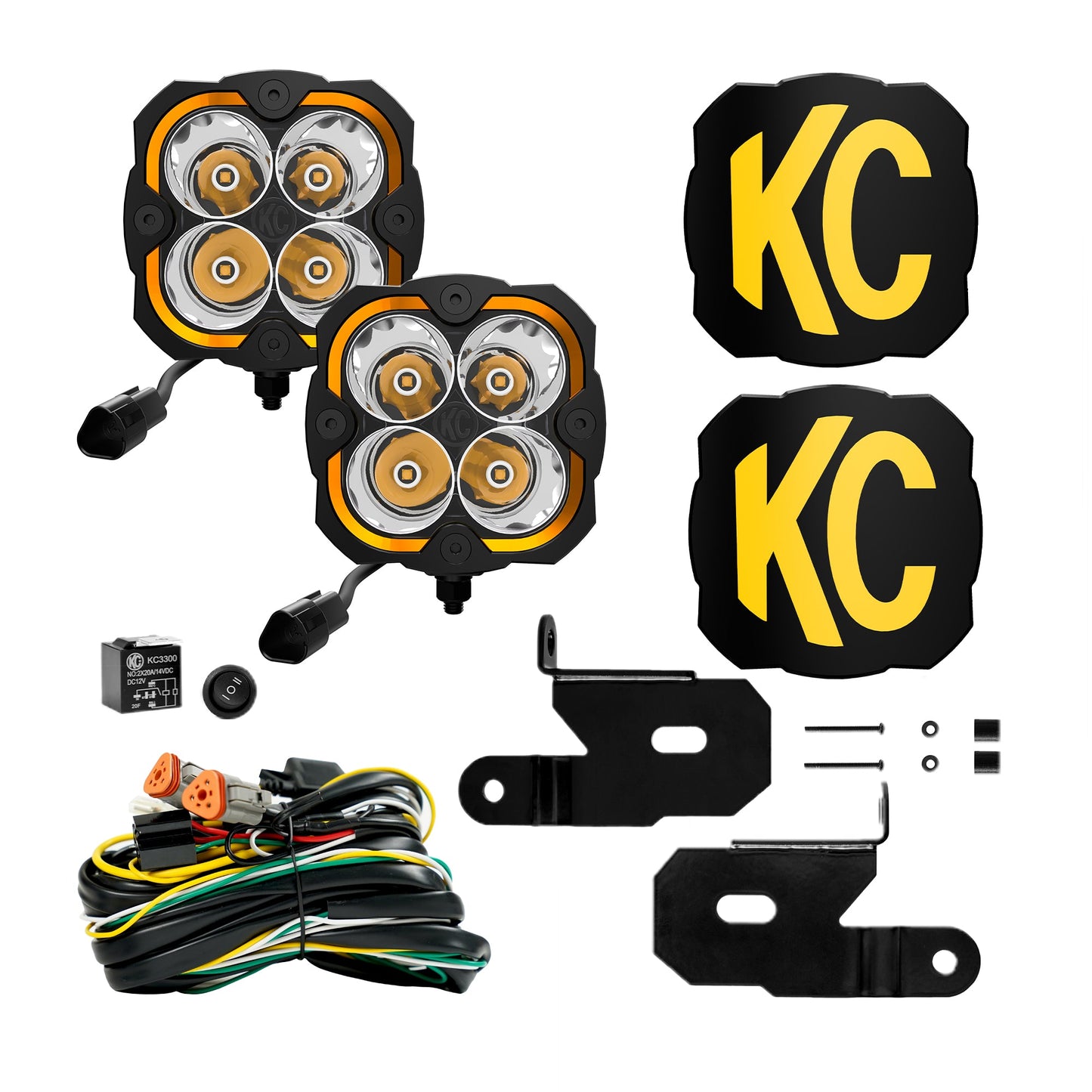 FLEX ERA® 4 - 2-Light System - Pillar Mount - 80W Spot Beam - for 18-21 Jeep JL / JT