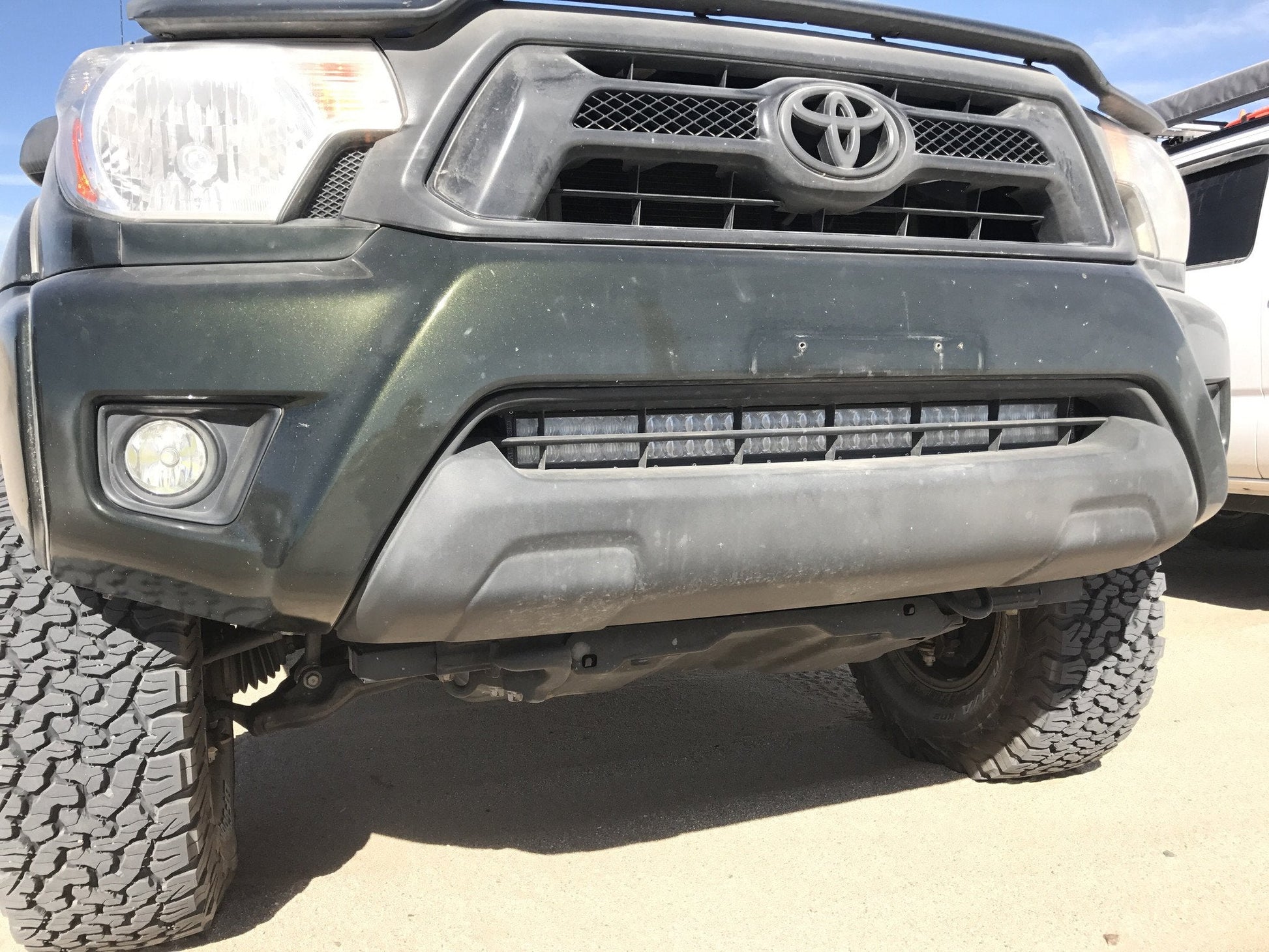 2005-2015 Toyota Tacoma 32" Lower Bumper Hidden LED Light Bar Brackets/Combo - Cali Raised LED