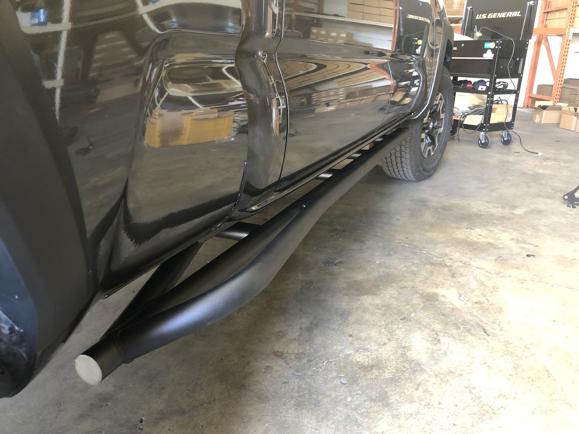 2005-2020 Toyota Tacoma 25 Degree Rock Sliders - Cali Raised LED