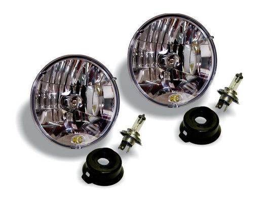 7" Headlight - H4 Halogen - 2-Lights - 55W / 60W DOT Headlight - Universal / fits 97-06 Jeep TJ