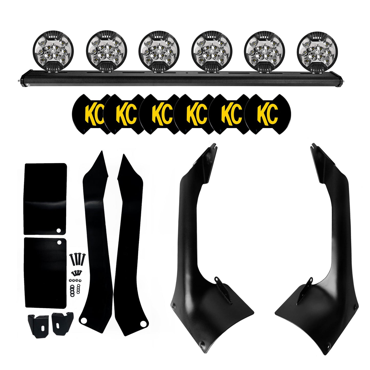 50" KC Xross Bar - Overhead - SlimLite LED - 6-Light System - 300W Spot Beam - 18-21 Jeep JL / JT