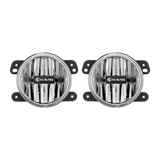 4" Gravity® LED G4 - 2-Light System - SAE/ECE - 10W Fog Beam - for 10-18 Jeep JK