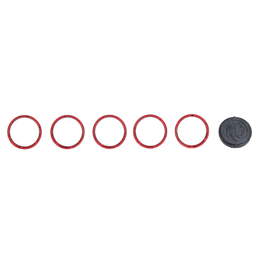 KC FLEX™ LED 5-Bezel Rings - ED Coated - Red