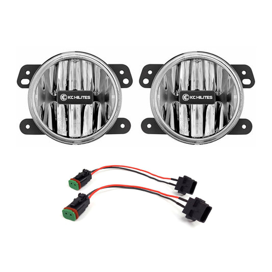 4" Gravity® LED G4 - 2-Light System - SAE/ECE - 10W Fog Beam - for 18-21 Jeep JL / JT Stock Bumper